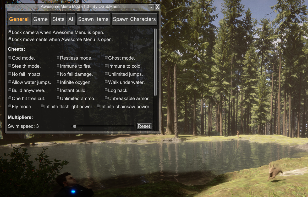 The Forest menu style for sotf, Alternative Menu