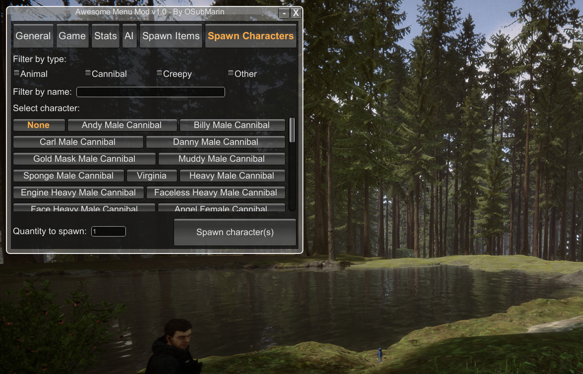 the forest mod menu .67